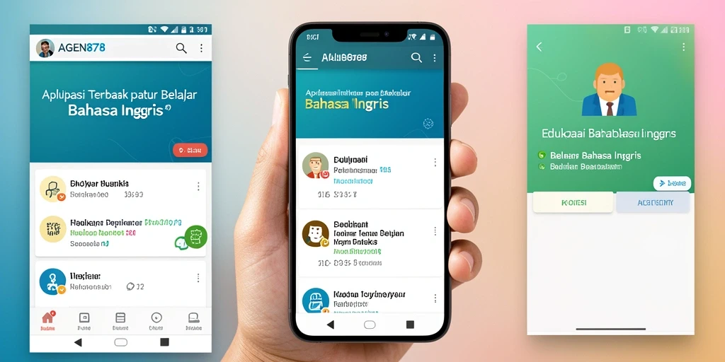 Antarmuka AGEN878 yang ramah pengguna untuk belajar bahasa Inggris.