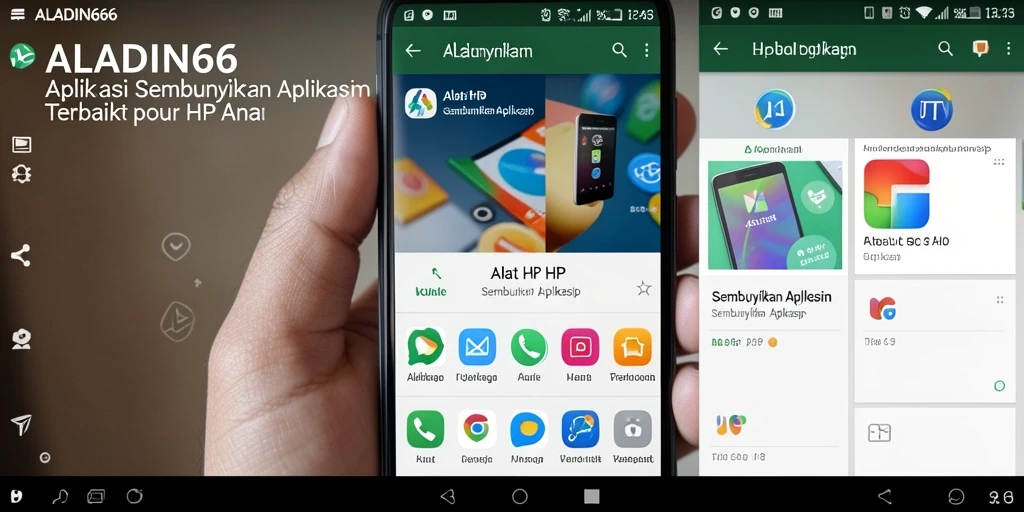 Tampilan antarmuka utama ALADIN66 untuk menyembunyikan aplikasi.