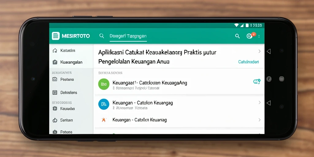Tampilan antarmuka aplikasi MESIRTOTO yang sederhana dan intuitif.